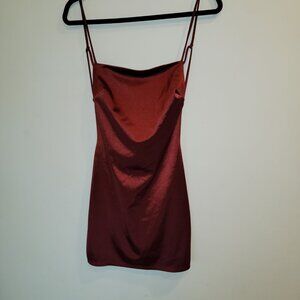 Better Be Red Mini Dress Open Back, Size Small
